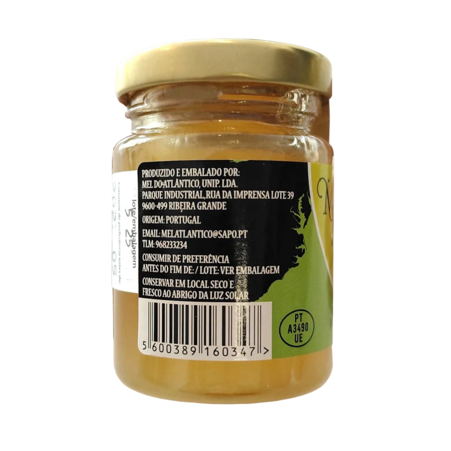 100g Azores Incense Honey – Mel do Atlântico – Rare & Aromatic Honey side barcode view