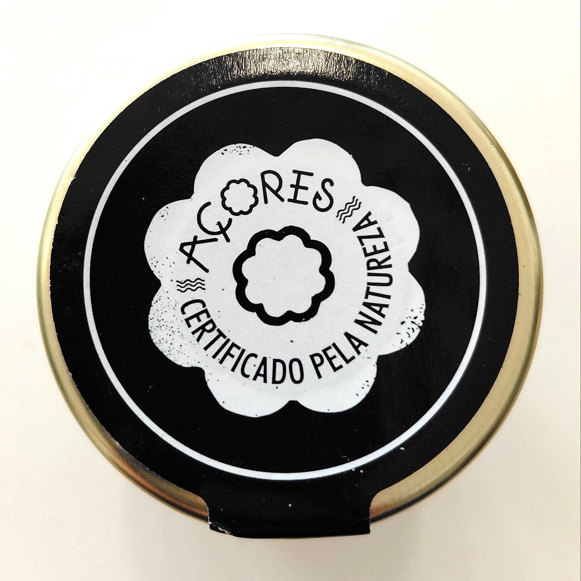 100g Azores Incense Honey – Mel do Atlântico – Rare & Aromatic Honey side top lid view