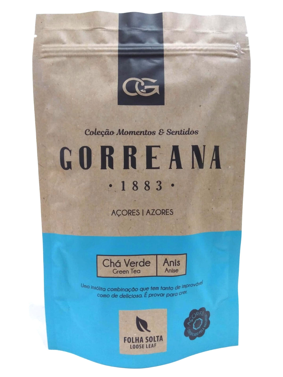 80g Gorreana Green Tea with Anise – Loose Leaf from the Azores – Sweet &amp; Digestive Herbal Blend package