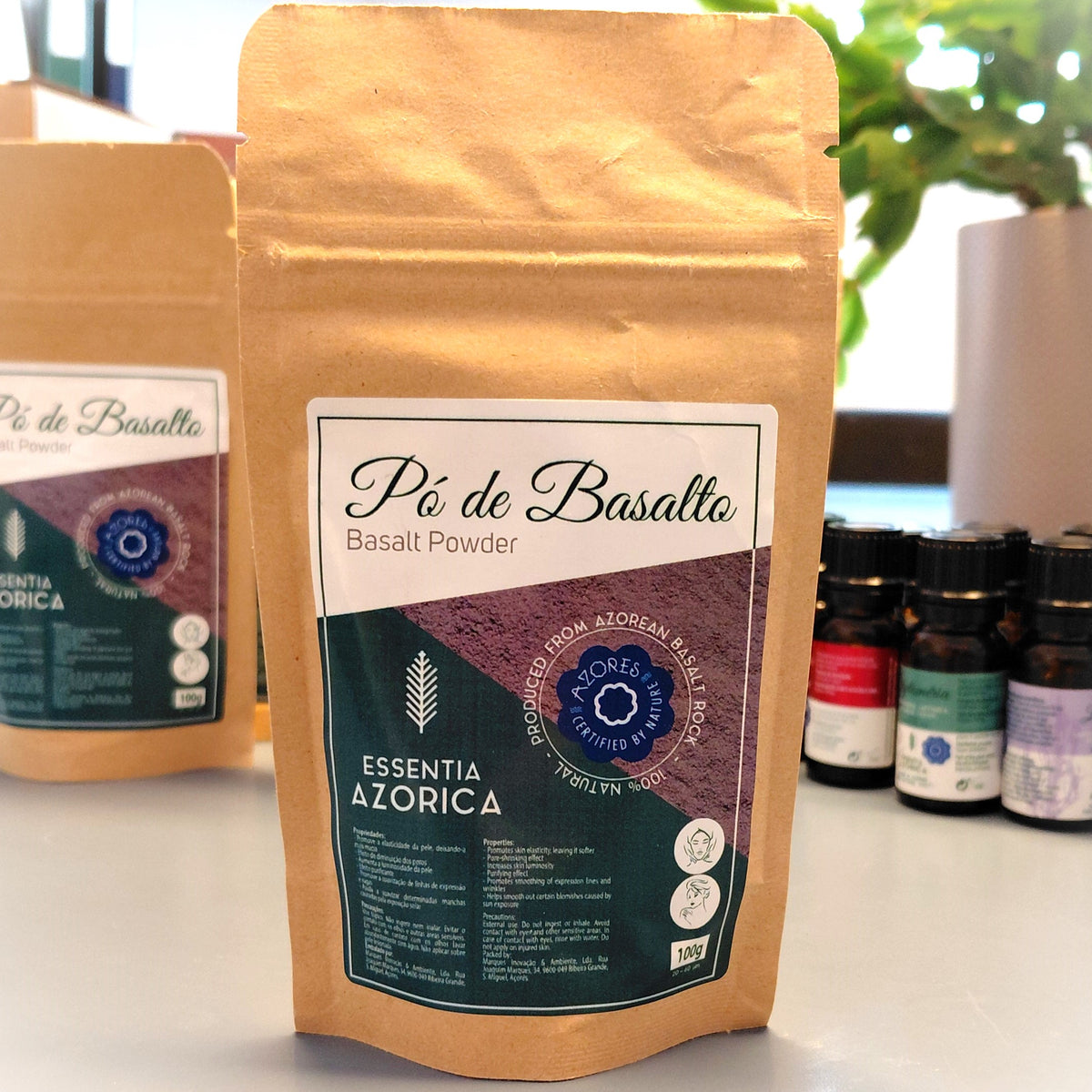 Basalt Powder – Natural Skin Care for Face and Body Mask | Essentia Azorica – Azores package