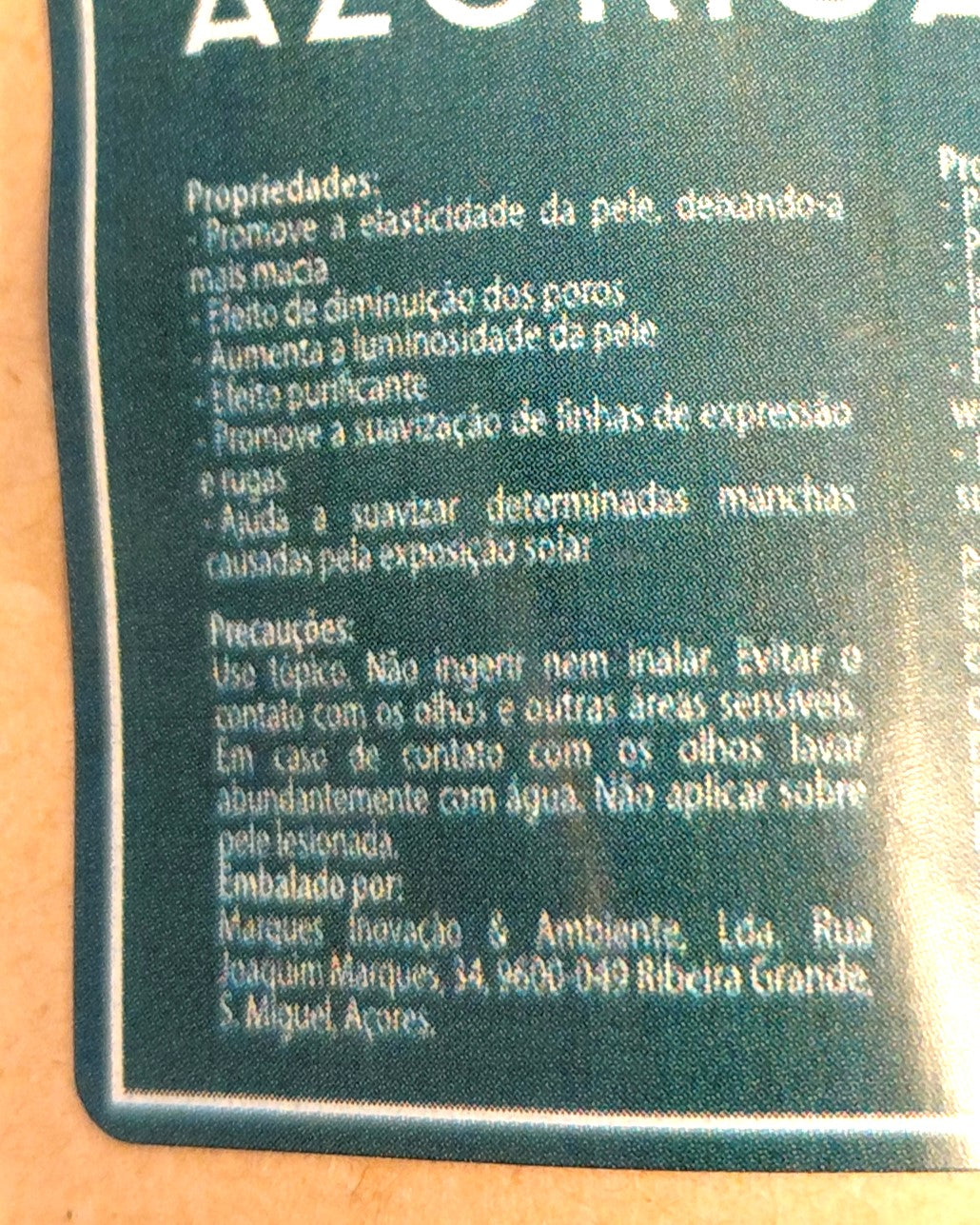 Basalt Powder – Natural Skin Care for Face and Body Mask | Essentia Azorica – Azores package label pt