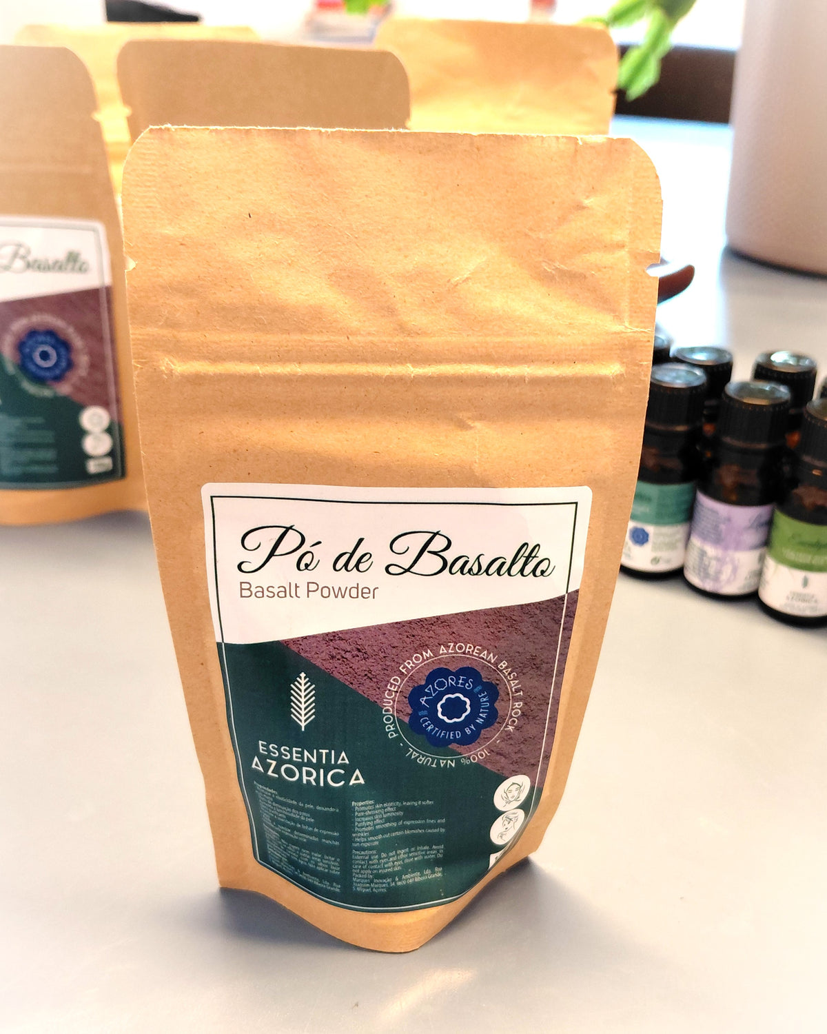 Basalt Powder – Natural Skin Care for Face and Body Mask | Essentia Azorica – Azores package top