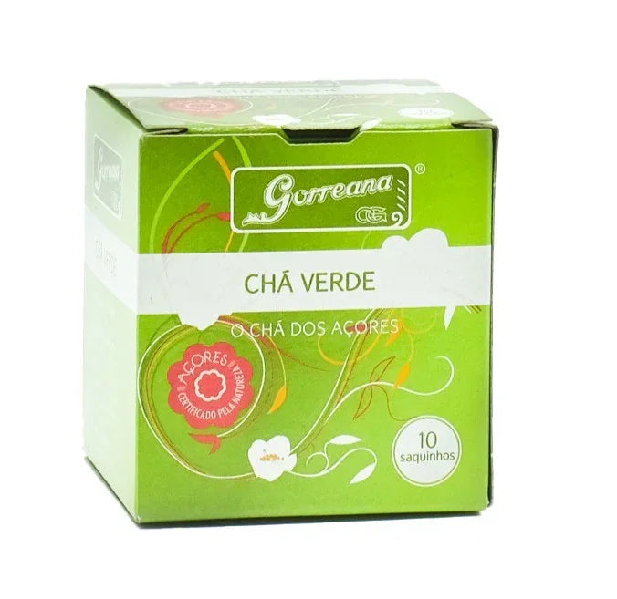 Gift Box - 6 Pack Organic Premium Tea Gorreana Azores (4x100g Loose Leaf + 2x10 Tea Bags) Gorreana Pekoe black tea 100g Gorreana Chá Verde green tea box with Azores certification and 10 tea bags