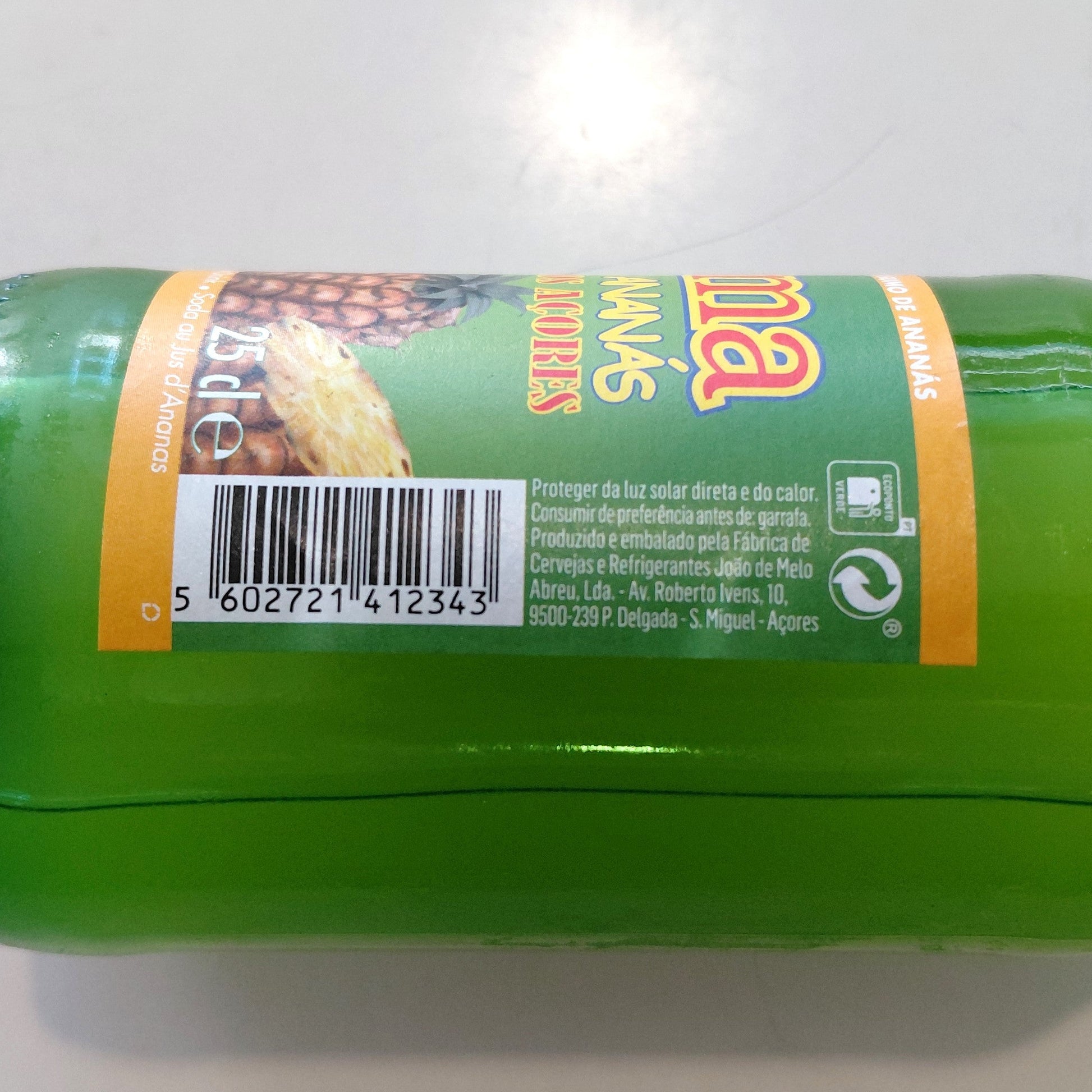 Kima Pineapple Soda 25 cl  – Iconic Azorean Refreshing Soft Drink barcode