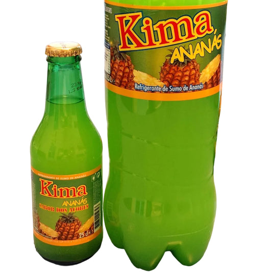 Kima Pineapple Soda – Iconic Azorean Refreshing Soft Drink 25cl glass bottle and 1.5L PET Bottle