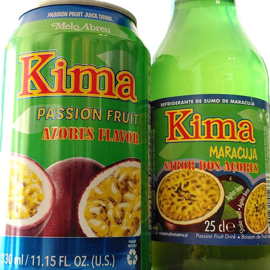 Kima passion fruit bottle 33cl and can 25cl