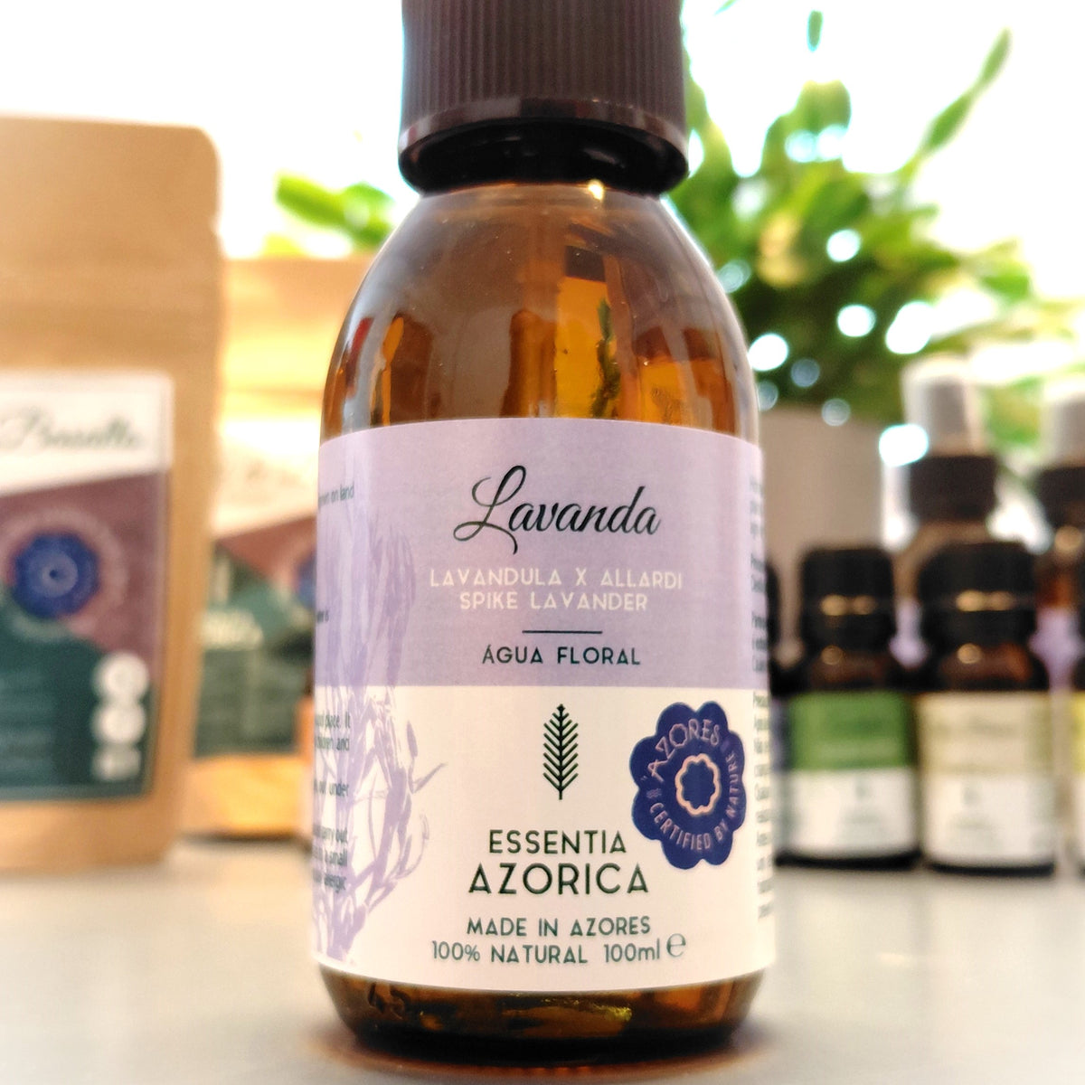Lavender Allardi Floral Water (Hydrolat) – 100ml Lavandula x allardii | Essentia Azorica – Azores Glass Bootle