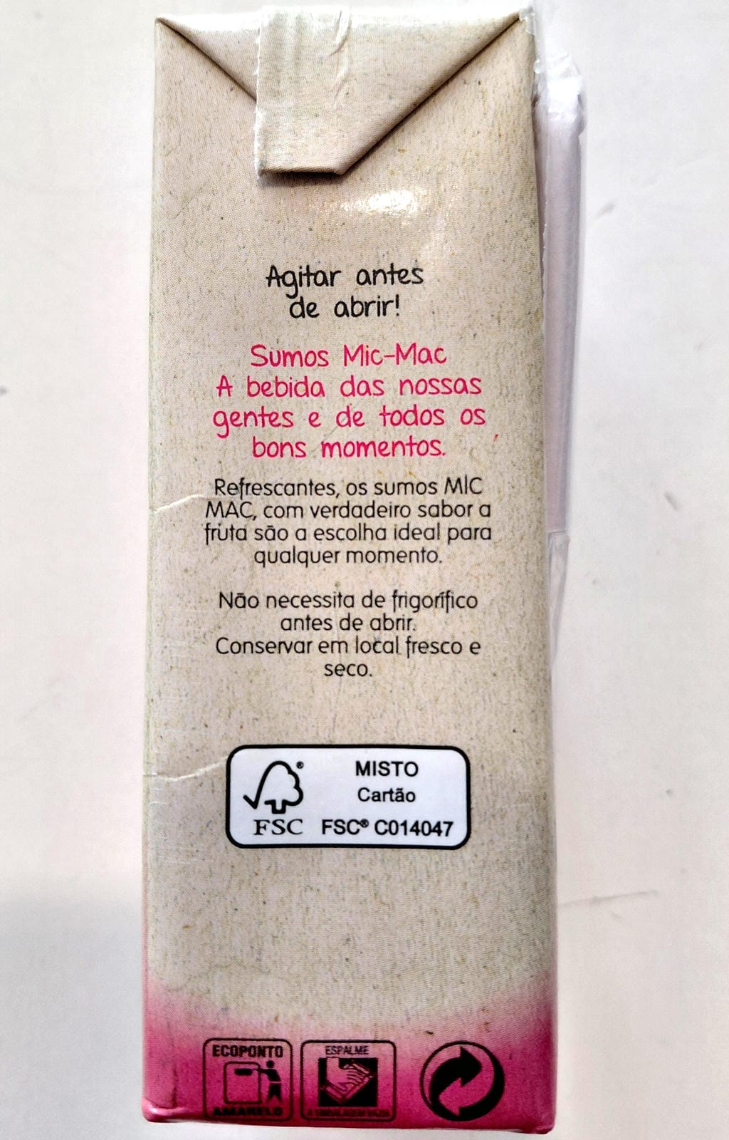 Mic Mac juice orange passion fruit package 200ml side