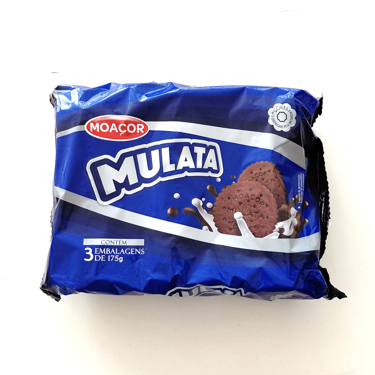 Mulata Chocolate Biscuits 175g – Moaçor – Iconic Cookies from Azores 3x175g