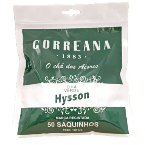 Gorreana Hysson green tea bag pack, 50 saquinhos, 100g, from Azores