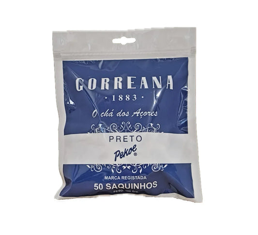 Gorreana 1883 black tea Pekoe package with 50 tea bags from Azores