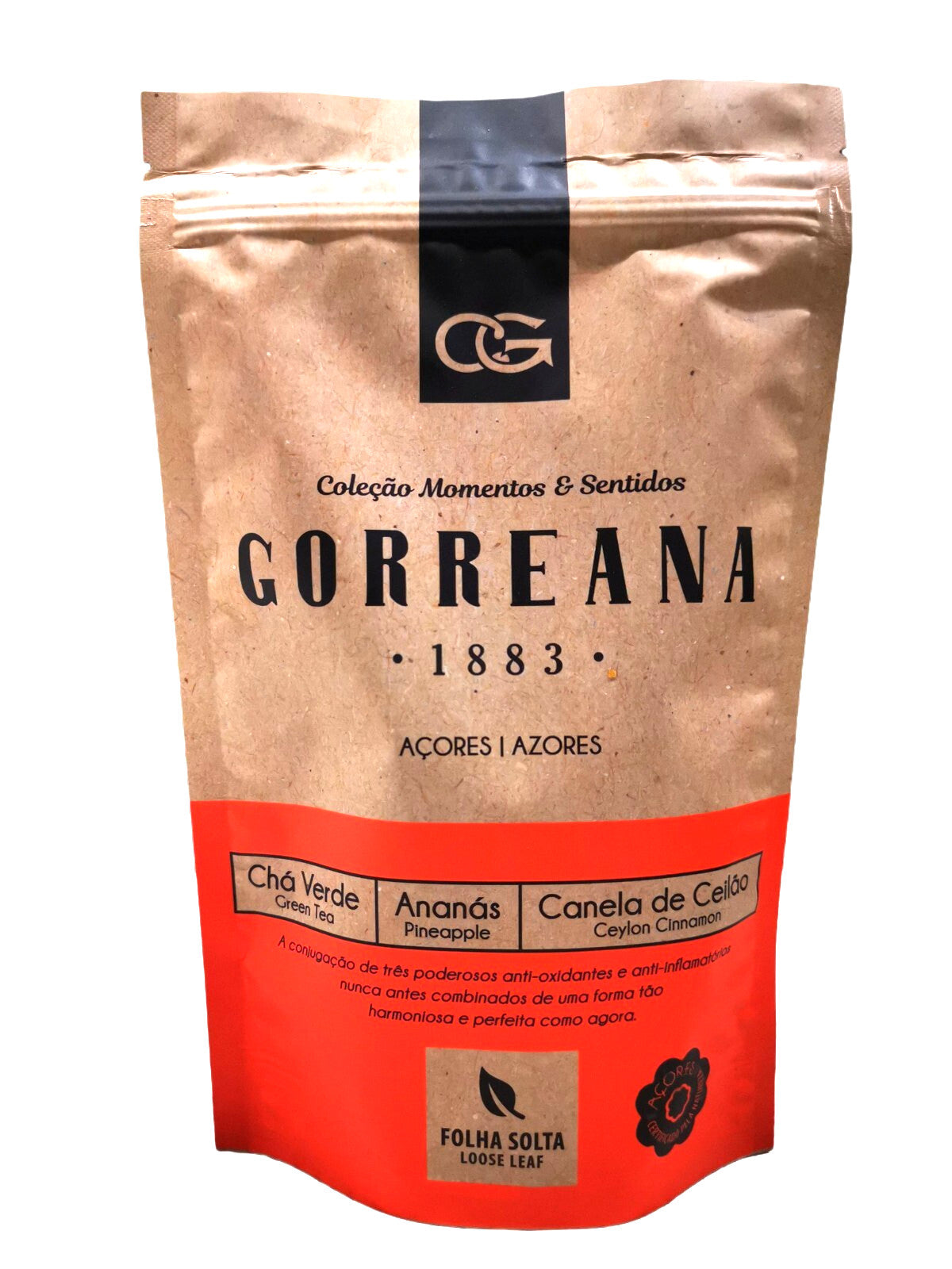80g Gorreana Green Tea with Azorean Pineapple & Ceylon Cinnamon - Leaf – Azores
